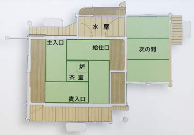 残月亭平面図