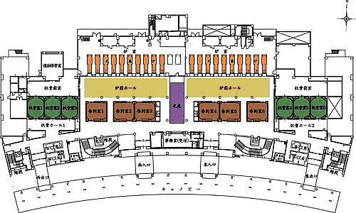 葛岡斎場1階平面図