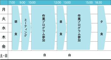 一週間の活動表