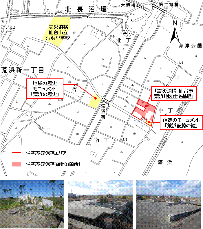 住宅基礎遺構の位置図