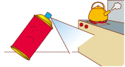 火気を使用している室内で大量に使用しない