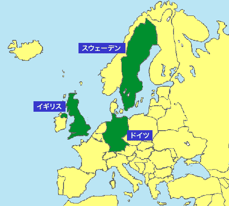 画像/これから紹介する都市を示したヨーロッパ地図