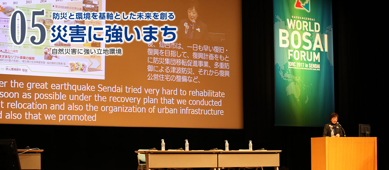 05 防災と環境を基軸とした未来を創る 災害に強いまち 自然災害に強い立地環境