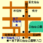 勾当台公園地下駐輪場位置図