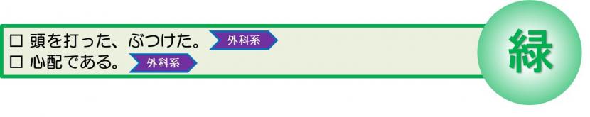 当日又は翌日の通常時間に病院受診するべき頭のけが