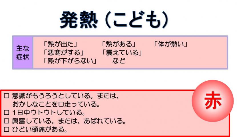 今すぐに119番通報するべき発熱症状