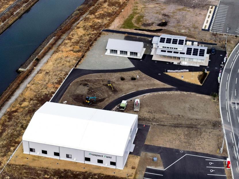 深沼うみのひろばを上から撮影した写真