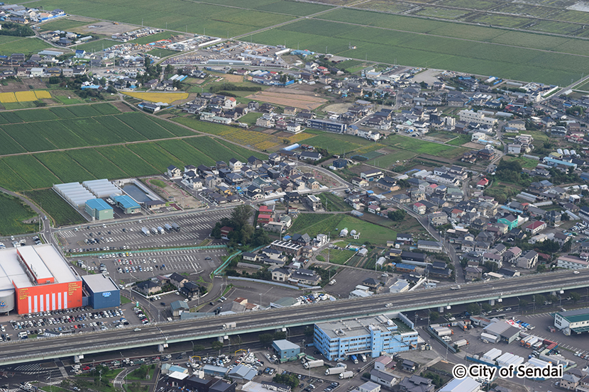 南福室地区の航空写真