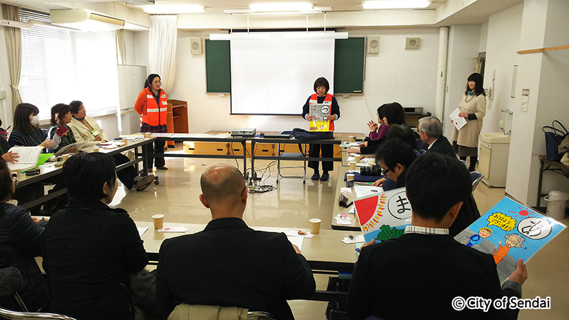 地域防災に係る視察受け入れの様子（岩切）