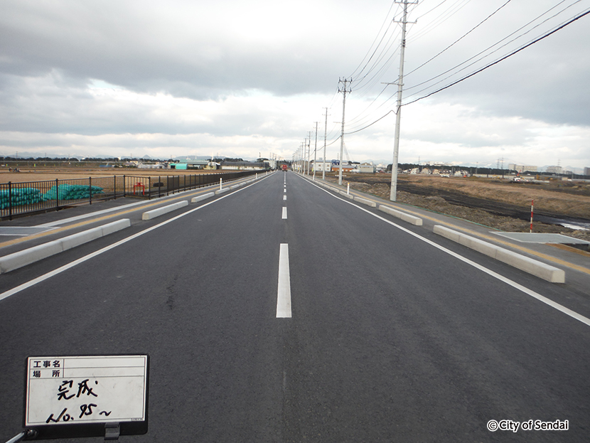 避難道路の拡幅整備が完成（笹屋敷地区）