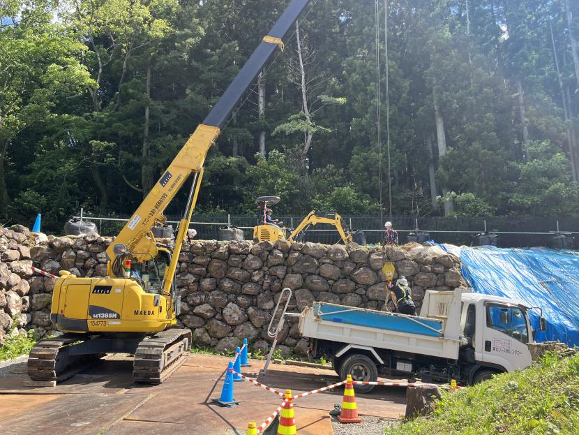 酉門石垣解体状況6月