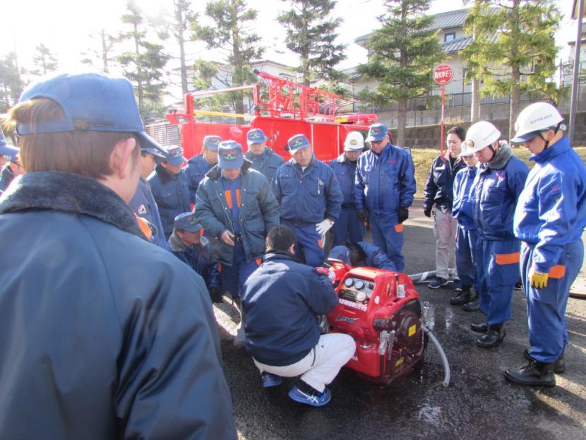 泉消防団朴沢分団新消防積載車訓練2