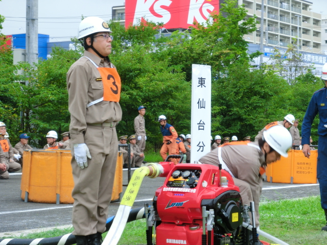 東仙台分団特別点検ポンプ操法