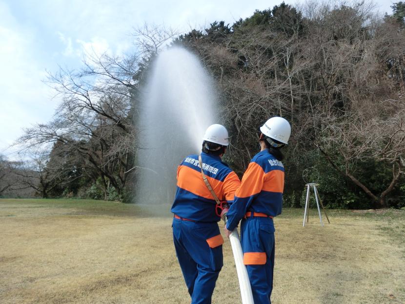 宮城野分団火災防御訓練