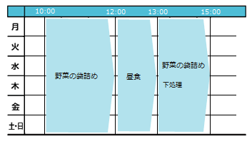 一週間の活動表