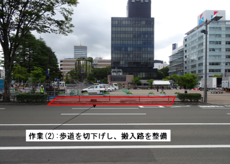 歩道切下げイメージ