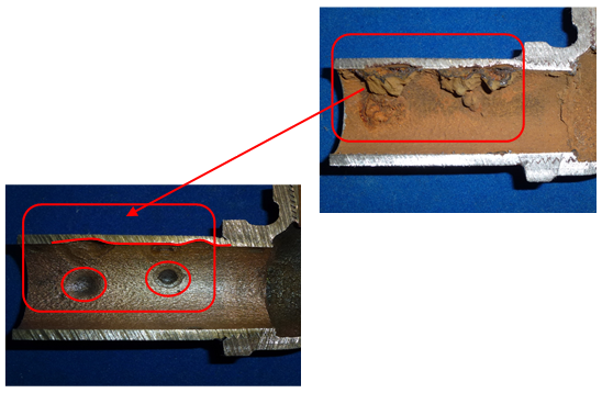 建築設備の劣化の様子