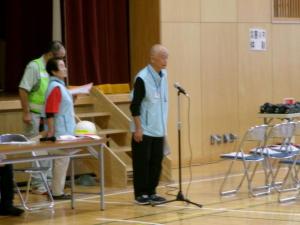 大和小学校避難所運営委員会委員長の挨拶