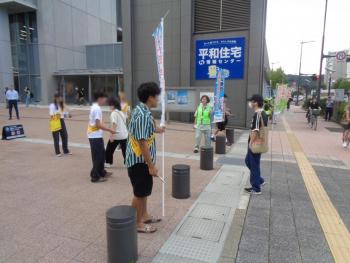 7月4日東北学院大学五橋キャンパス周辺の街頭キャンペーンの様子2