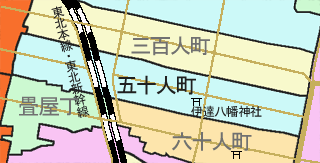 五十人町地図